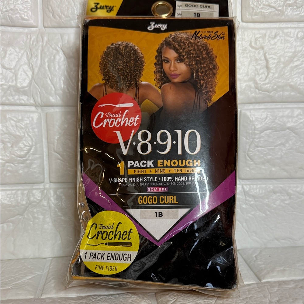 Zury Braid Crochet Hair in Black (GoGo Curl)